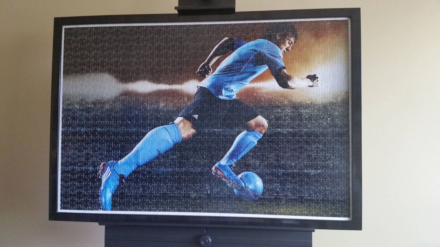 Lionel Messi in Action 1000pc Puzzle Wall Art, Professionally Custom Framed