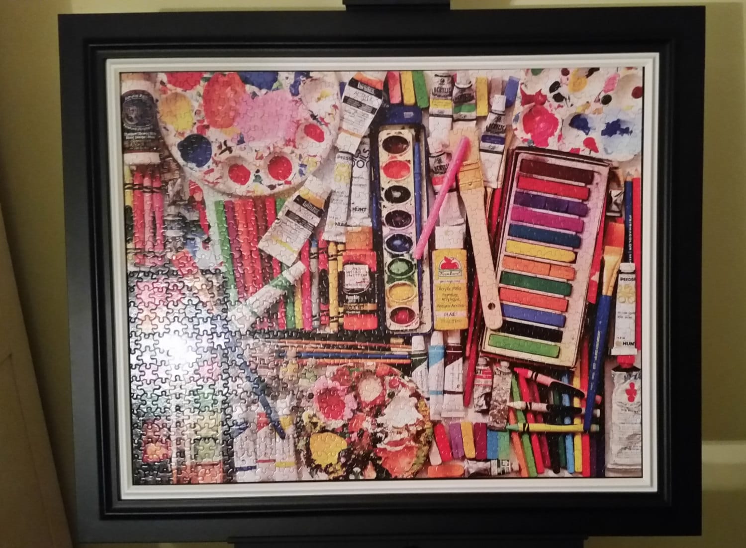 Professionally Framed 1000 piece Art Supplies Puzzle Wall Art & Wall Decor. Medium sized picture with gloss finish.