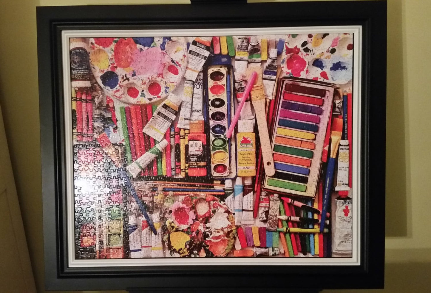 Professionally Framed 1000 piece Art Supplies Puzzle Wall Art & Wall Decor. Medium sized picture with gloss finish.