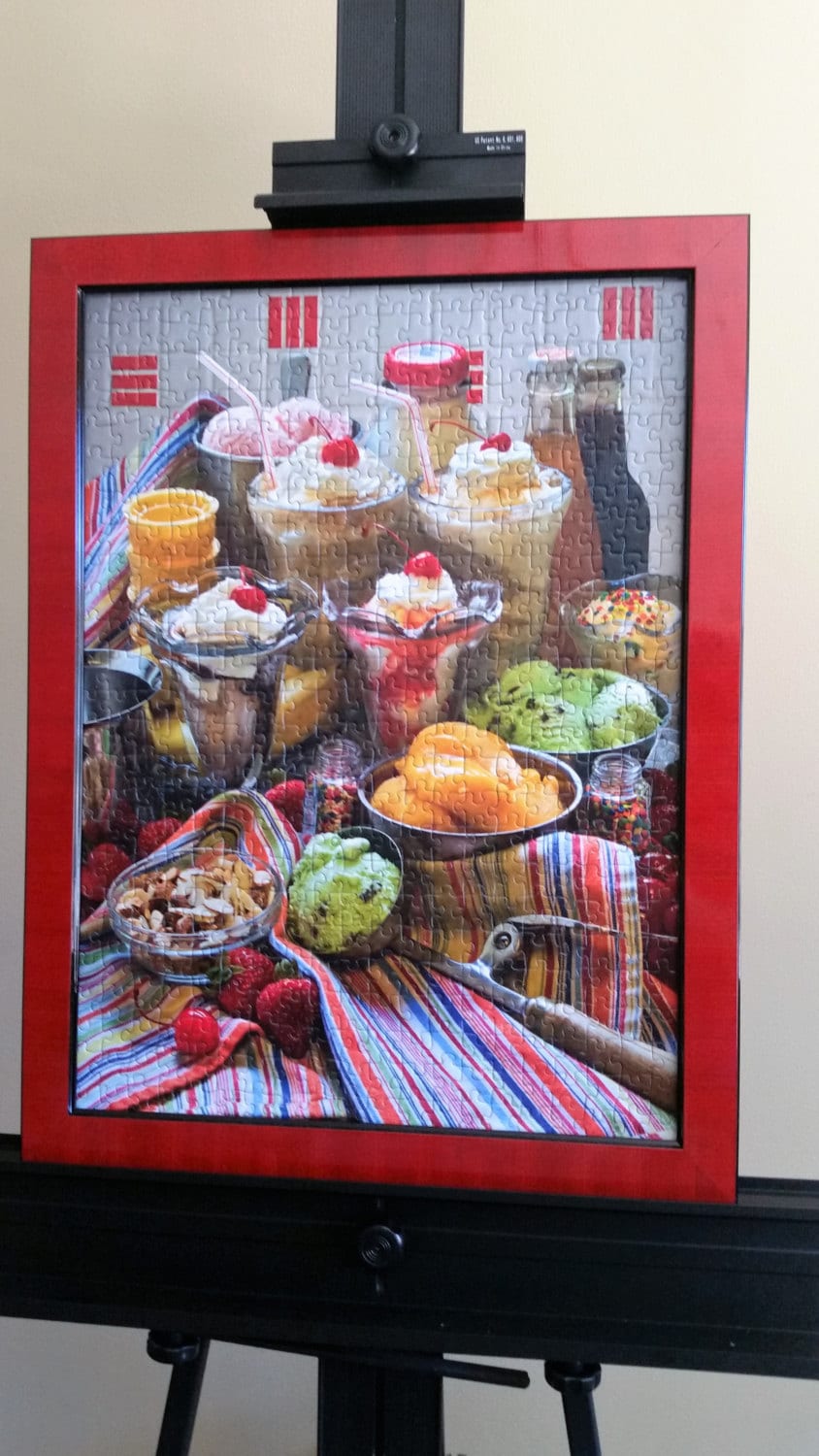 Just Desserts Custom Framed 500pc Completed Ravensburger's Puzzle Wall Art & Decor