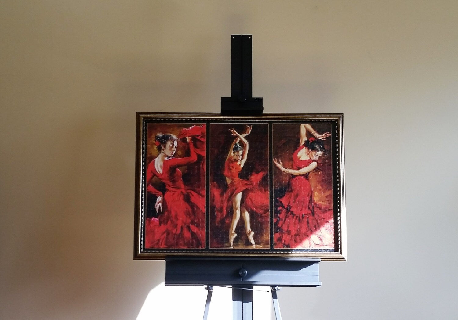 Completed 1000pc Castorland's Crimson Dancers Puzzle Wall Art - Professionally Custom Framed