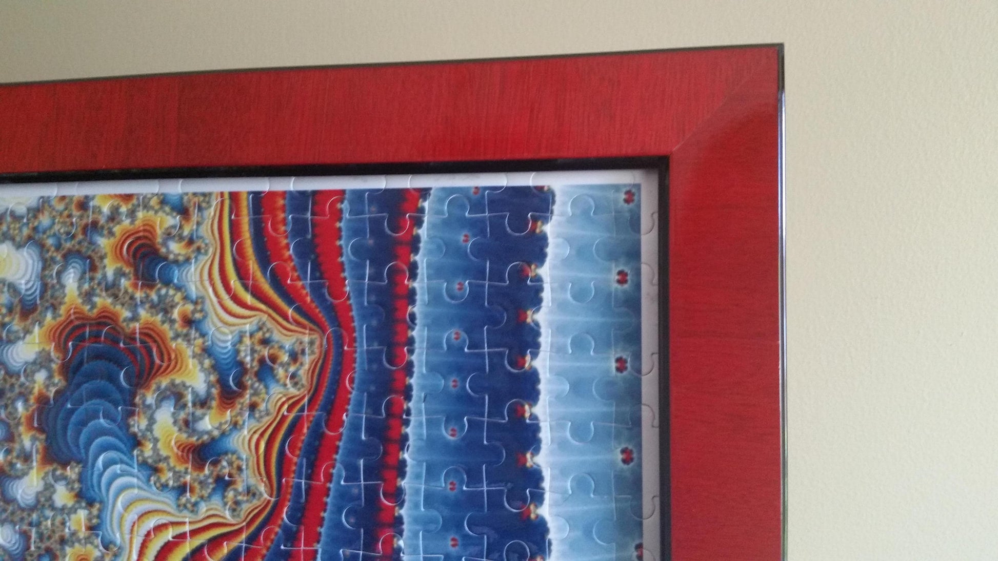 Primary Color Fractal Design 1000pc Puzzle Wall Art, Professionally Custom Framed