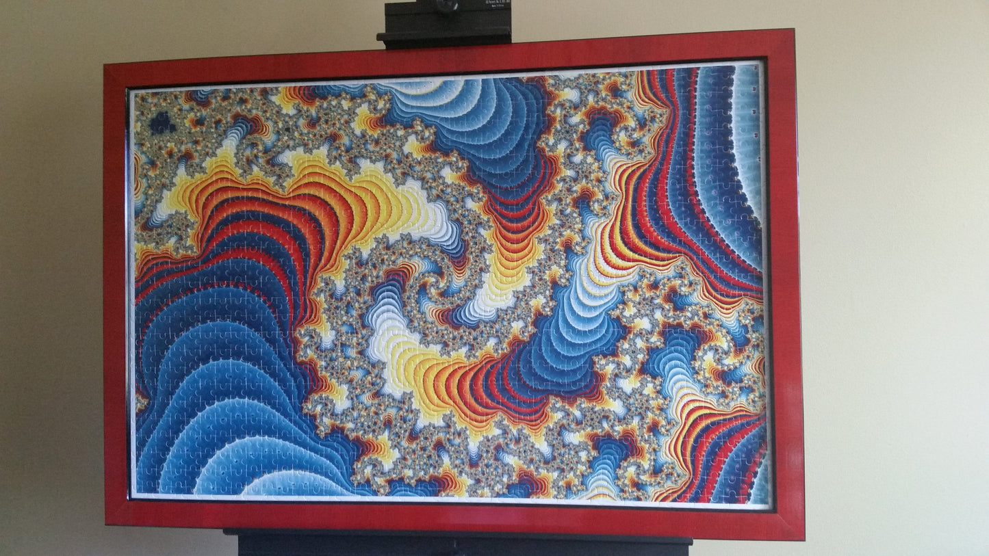 Primary Color Fractal Design 1000pc Puzzle Wall Art, Professionally Custom Framed