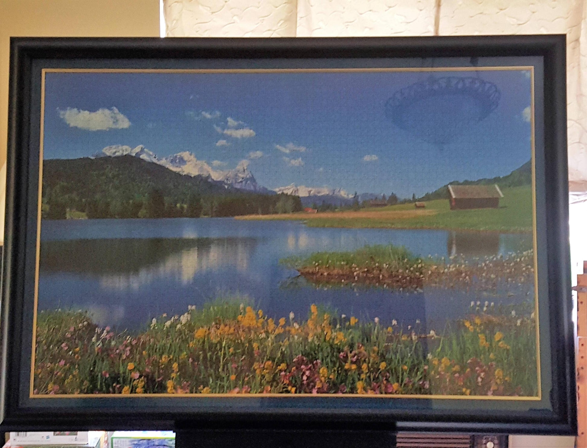 Professionally framed wall art, home decor, office decor. 3000pc completed Ravensburger Magic Mountain Puzzle Wall Art