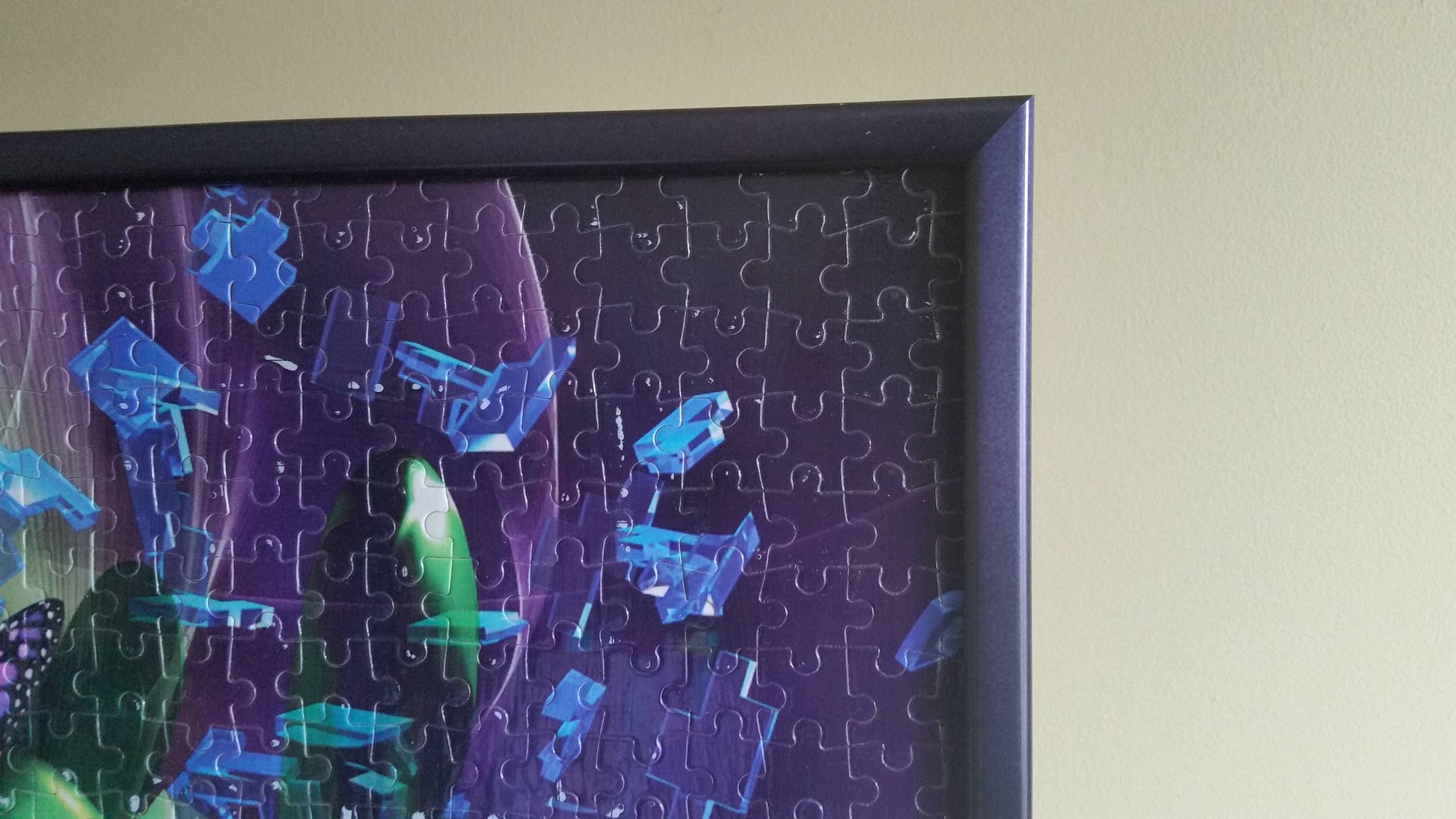 Blue Green and Purple Abstract Color Pattern 1000pc Puzzle Wall Art, Professionally Custom Framed