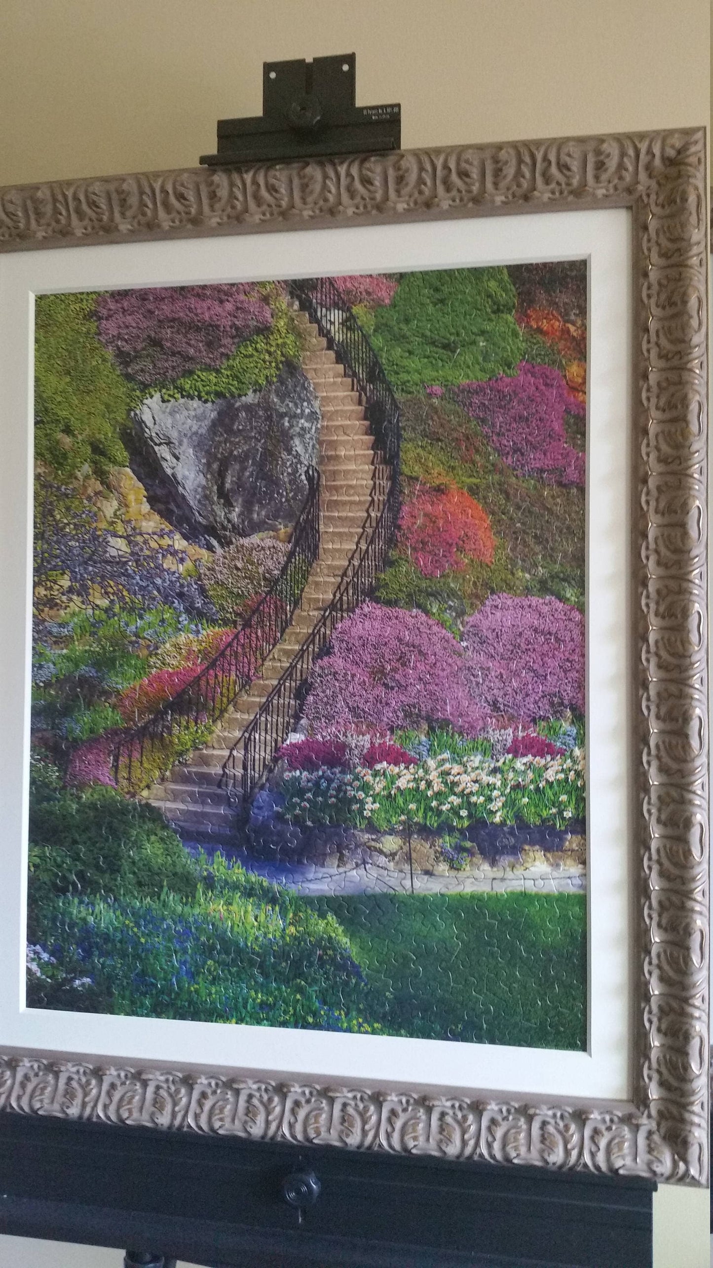 Garden Stairway Wall Art - Professionally Custom Framed Puzzle