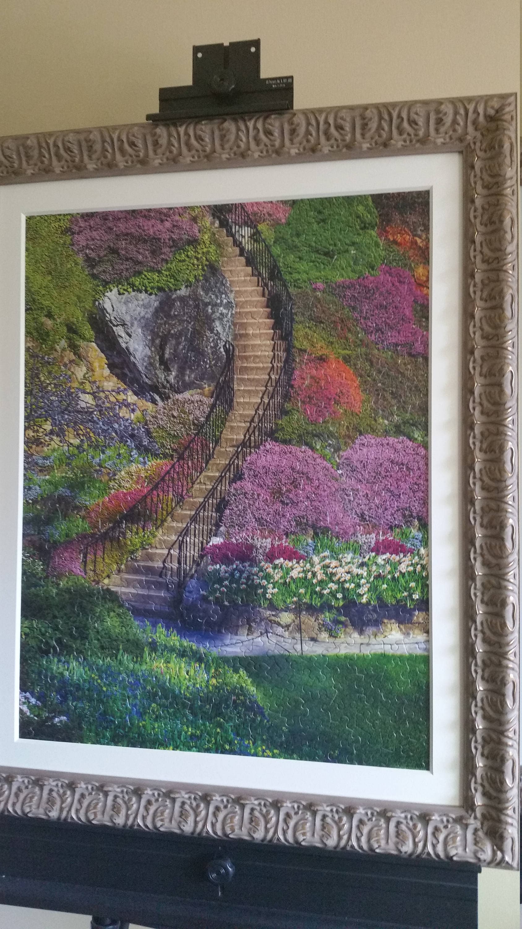Garden Stairway Wall Art - Professionally Custom Framed Puzzle