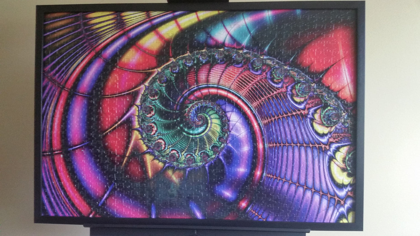 Colorful Abstract Spiral Patterned Wall Art - Professionally Custom Framed