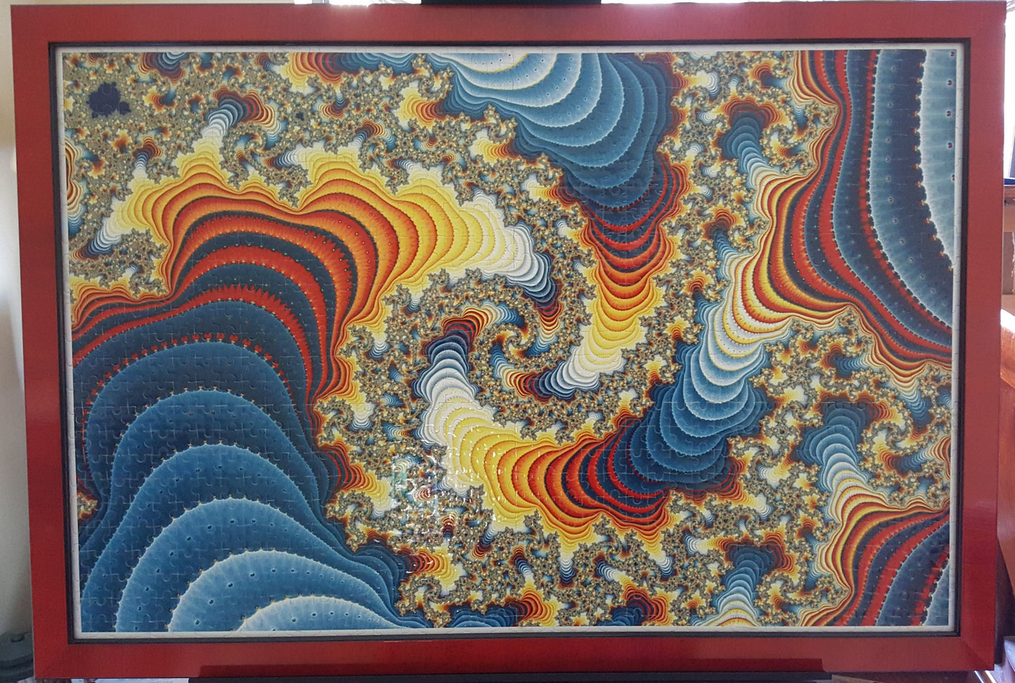 Primary Color Fractal Design 1000pc Puzzle Wall Art, Professionally Custom Framed