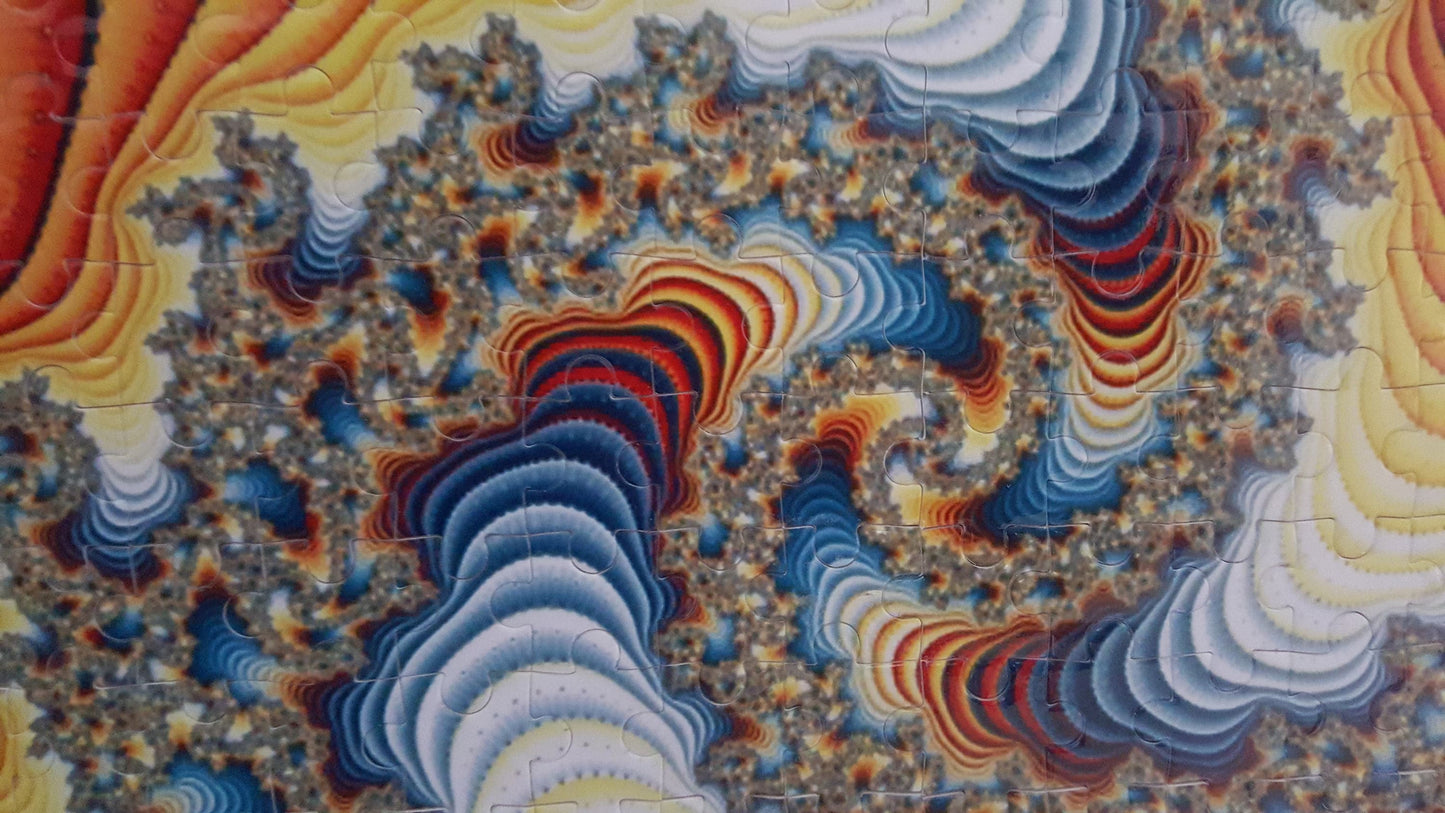 Primary Color Fractal Design 1000pc Puzzle Wall Art, Professionally Custom Framed