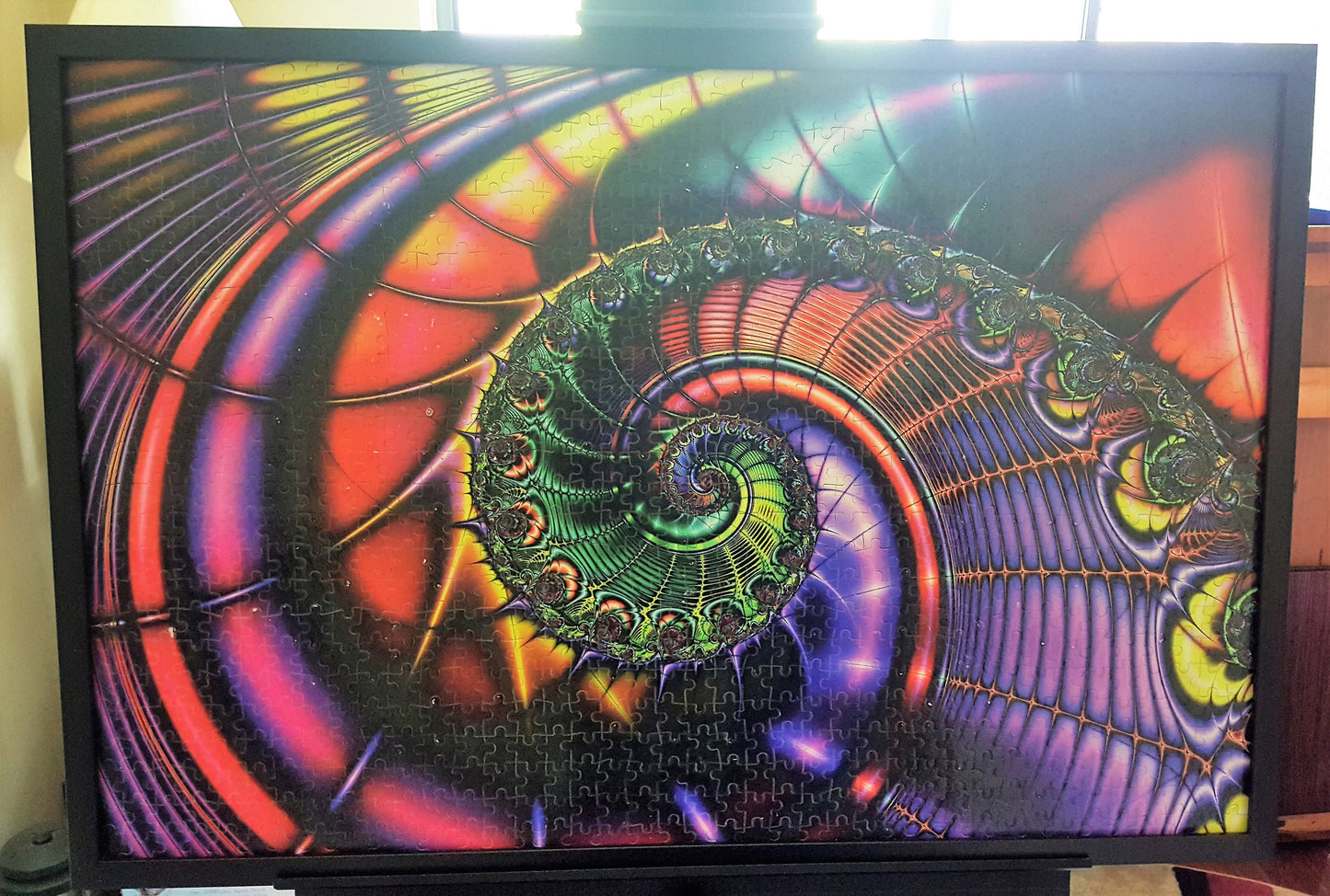Colorful Abstract Spiral Patterned Wall Art - Professionally Custom Framed