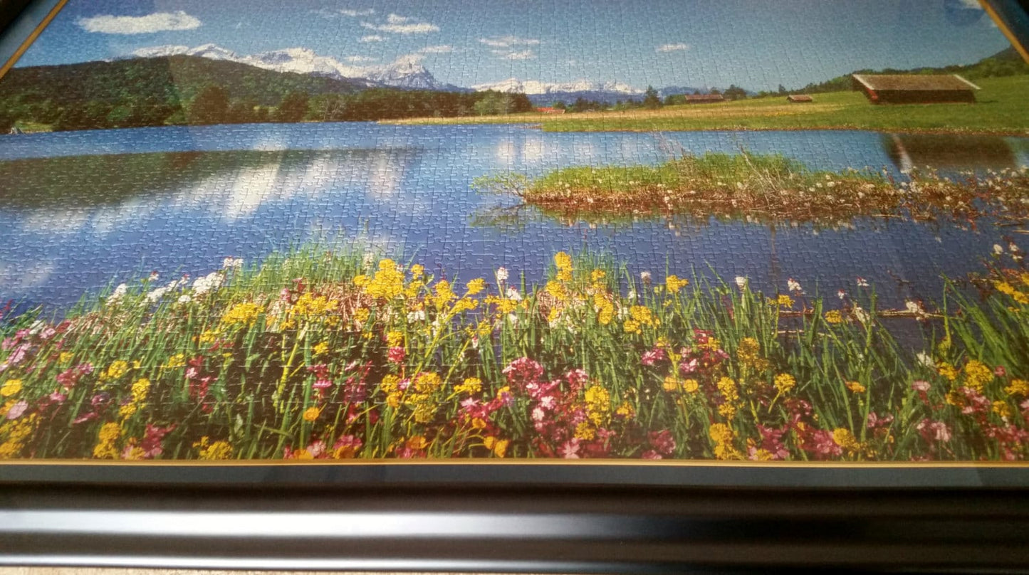 Professionally framed wall art, home decor, office decor. 3000pc completed Ravensburger Magic Mountain Puzzle Wall Art