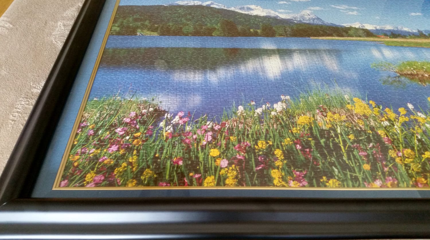 Professionally framed wall art, home decor, office decor. 3000pc completed Ravensburger Magic Mountain Puzzle Wall Art