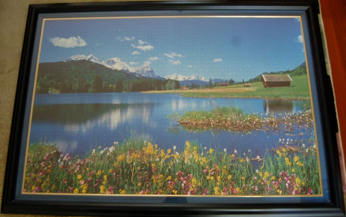 Professionally framed wall art, home decor, office decor. 3000pc completed Ravensburger Magic Mountain Puzzle Wall Art