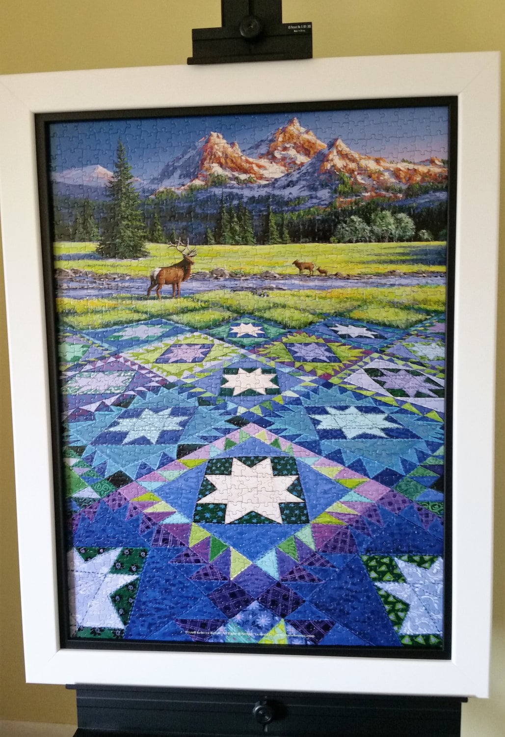 Home & Office Wall Art. Professionally Framed 1000pc SunsOut's Mountain Vigil Puzzle Wall Decor.