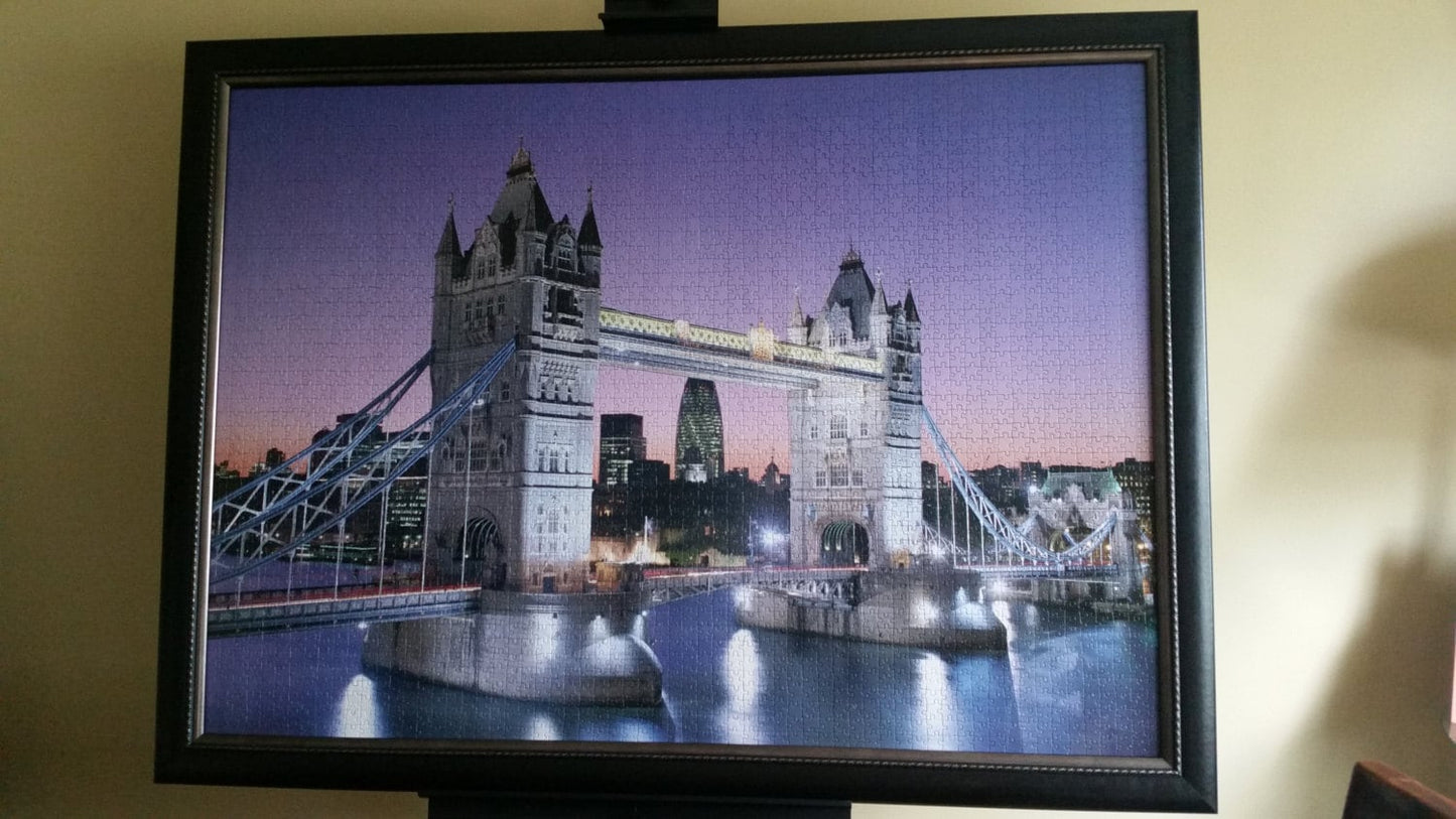 Professionally Framed 3000pc Clementoni's Tower of London Bridge Puzzle Wall Art. High Quality Collection.
